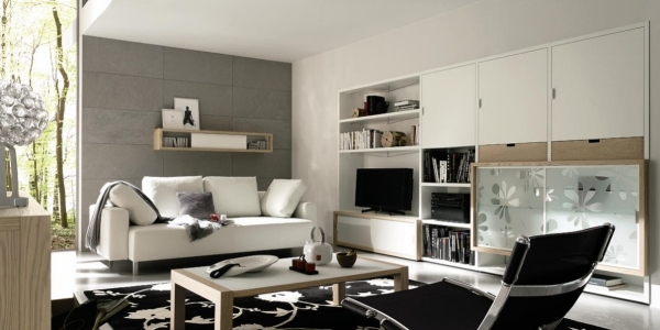 moderne wohnung einrichtungsideen für mehr komfort schwarz weiß