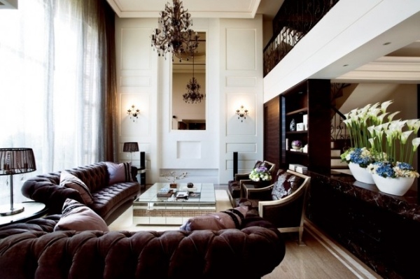 moderne wohnung mit eleganz klassisch design wohnzimmer