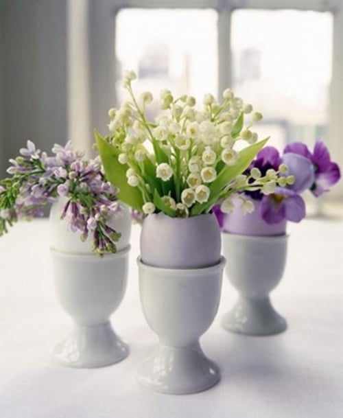 ideen für osterdeko für vase aus eierschale elegant