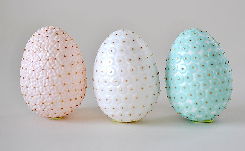 osterdeko pastellfarben verzierte eier