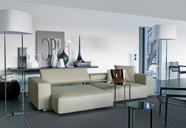 sofa ideen für modernes wohnzimmer beige
