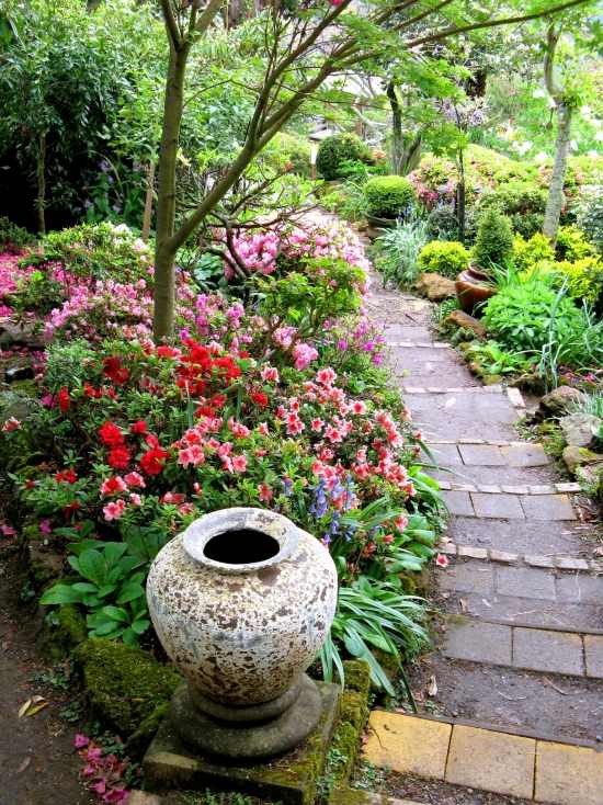 Bodenbelag Garten Gestaltung-Keramik Blumengefäß