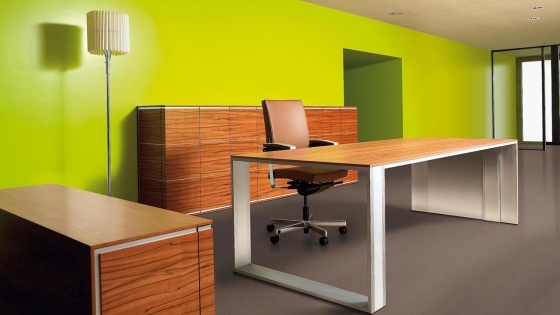 Büromöbel Design IDeen-Grüne Wände