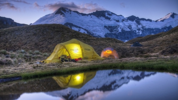 Camping Gebirge Wetter Bedingungen Beleuchtung 