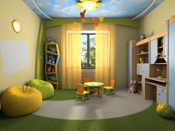 Deckenleuchten fürs Kinderzimmer gelbe blume schmetterlinge