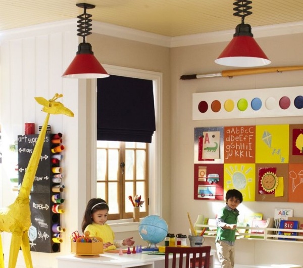 Deckenleuchten fürs Kinderzimmer rot kleine maler