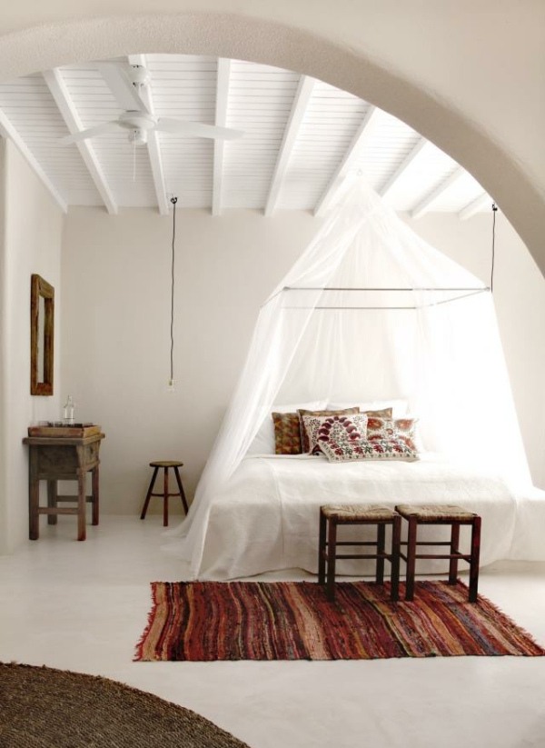 Decken paneele Verkleidung weiß Schlafzimmer-Himmelbett