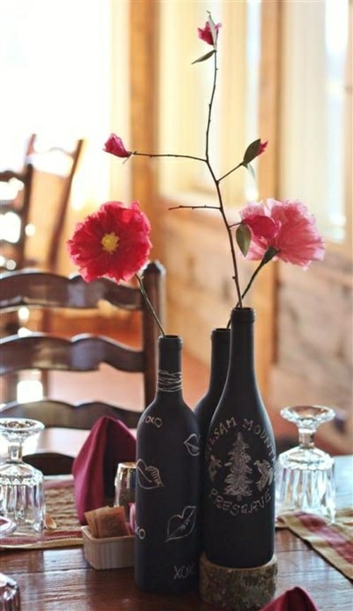 Deko Blumen Vase-selber basteln