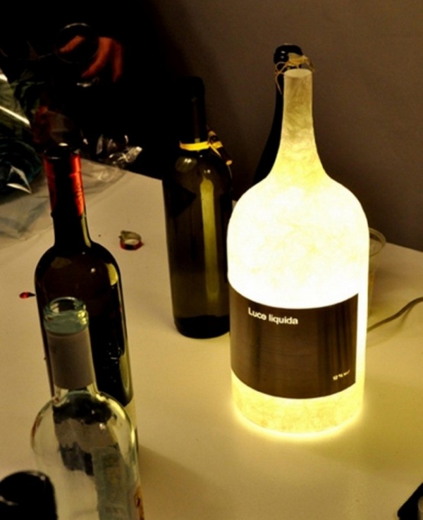 Designer Leuchtenserie In-Es innovatives design weinflasche