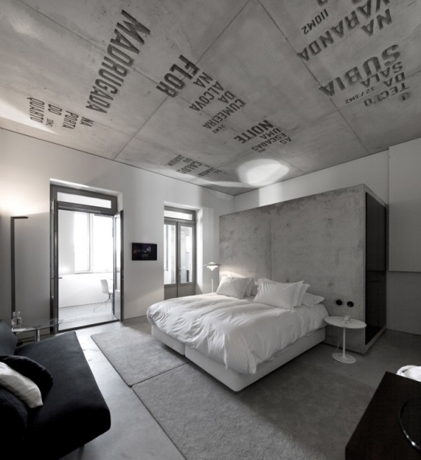 Designer Schlafzimmer-Weißes Bett Deckengestaltung