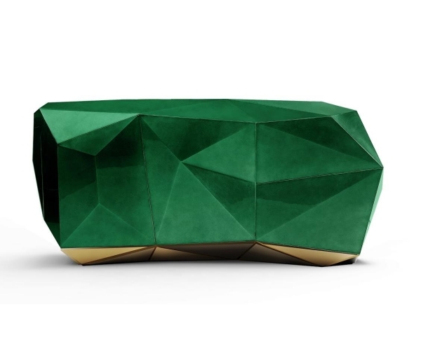 Designer Sideboards Boca do Lobo diamant grün facettierte optik
