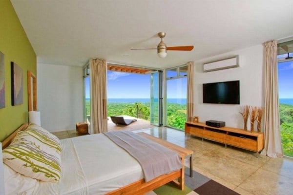 Villa Costa Rica-Schlafzimmer Design-Glasfronten