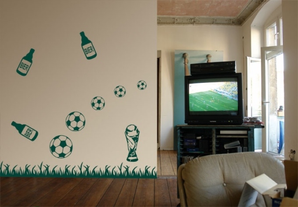 Fußball-Fans Wandtattoo Design Ideen