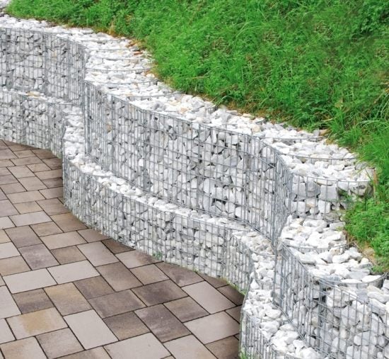Gabionen Gartenmauer ideen Design