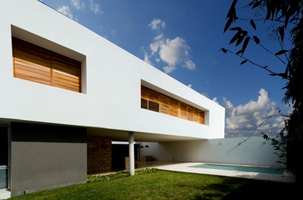 Garten Pool weißes modernes Haus Design