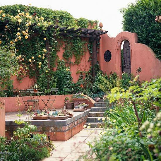 Garten marokkanischer Stil Gartenmauer 