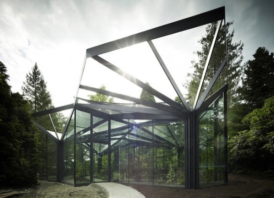 Gewächshaus Design Ideen Glas-Stahl-Konstruktion