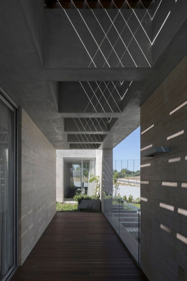 Haus-überdachte Veranda-minimalistisches Design