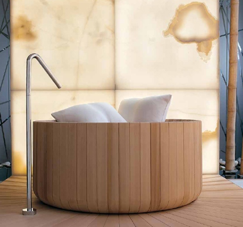 Holz Badewanne Whirlpool-puristisches Badezimmer einrichten