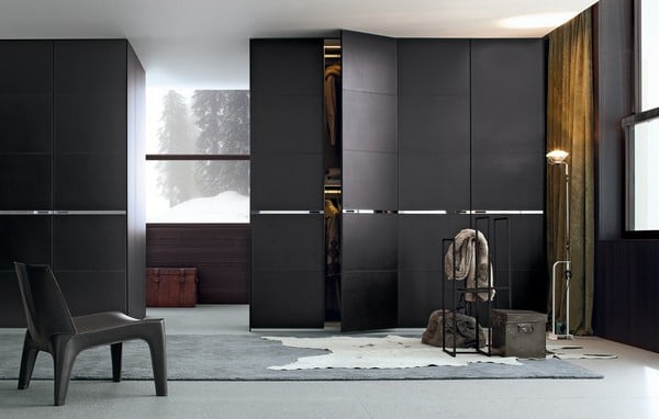 Holz Kleiderschrank-schwarz italienisches Möbelstück