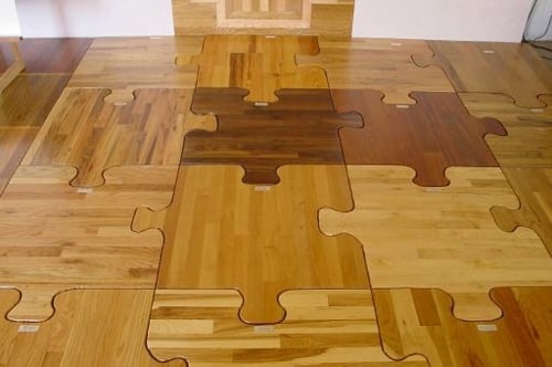Holzboden Puzzle Boden 