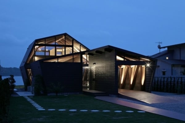 Holzhaus Garage-moderne Architektur 