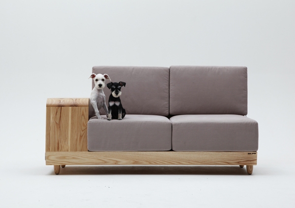 Hundebett Holz kleine Hunden Sofa Design
