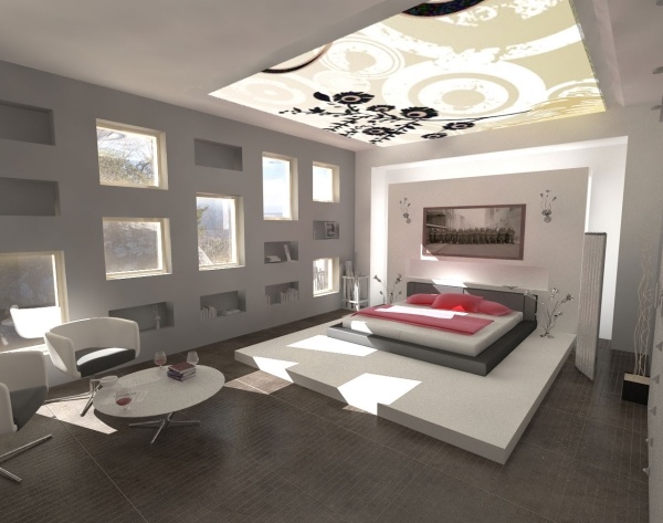 Indirekte Beleuchtung Schlafzimmer-modernes Design-Decken verkleidung