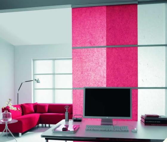 Jalousien-Rollo Banner-Pink Trennwand Raumteiler