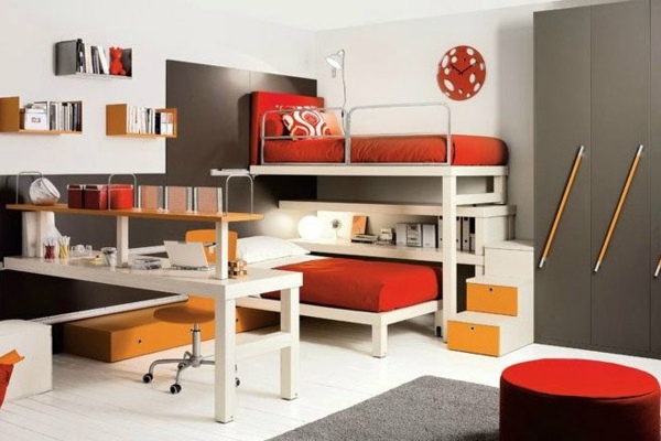 Kinderzimmer Einrichtung-Hochbett Design 
