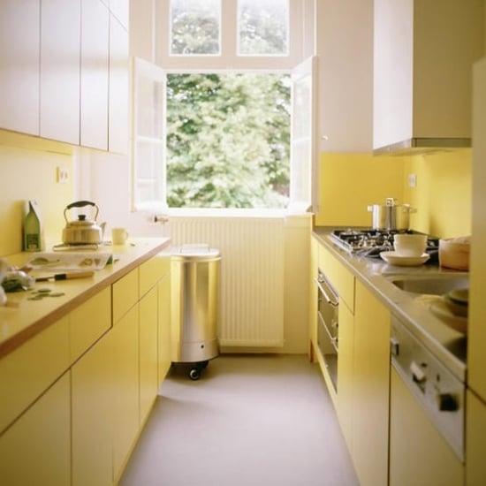 Küche Einrichten Trends Gelb Weiß-Wandfarbe