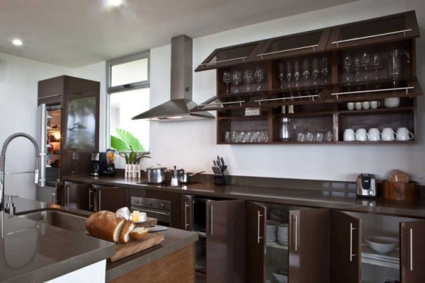 Küche Einrichtung-lackierte Holz fronten