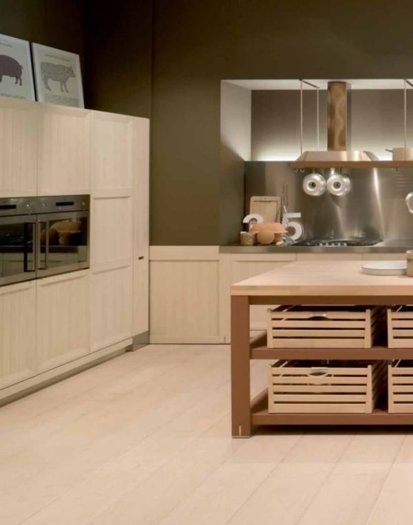 Küche Holzoptik-moderne Einrichtung Küchenplanung