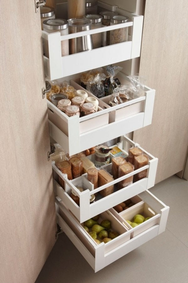 Küche Organisieren Stauraum-optimieren Schubladen Design