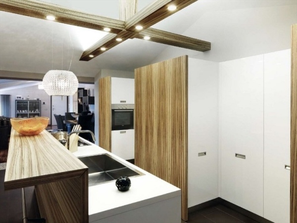 Küche Design Kochinsel-Modern Trendige-Beleuchtung
