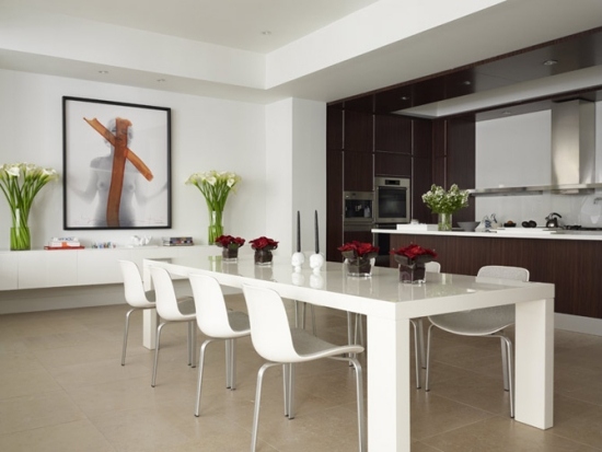 Küche weiß minimalistisch-Design Ideen