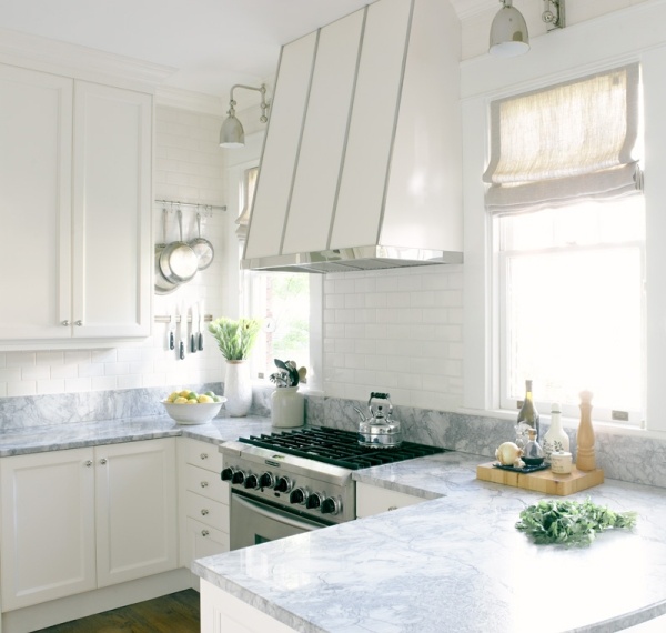 Weiß Küchen Design-Küchenplatten aus marmor-und Granit
