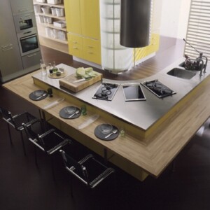 Kücheninsel Holztheke Design-Gestaltung Ausstattung