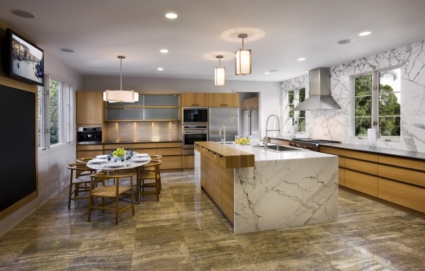 Küchenplatten Marmor Design-Ideen Küchendesign einrichtung