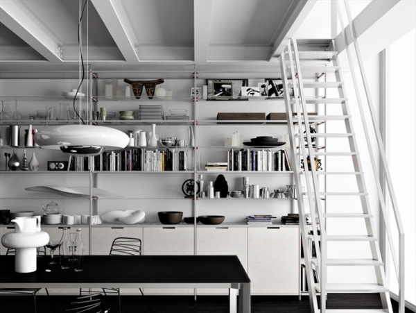 Küchen regale Modulküche-Treppe Metalkonstruktion
