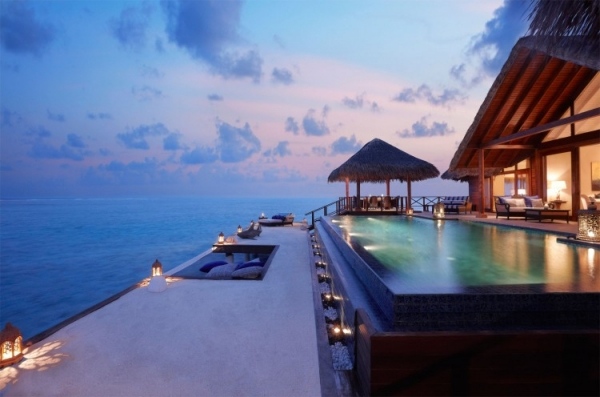 Luxus-Villa mit Pool-privaten Strand Blick zum Ozean