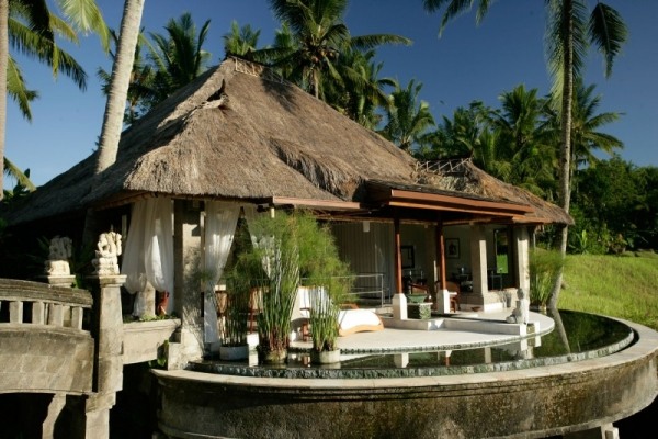 Luxus Villen Bali-mit Blick-einheimische Architektur