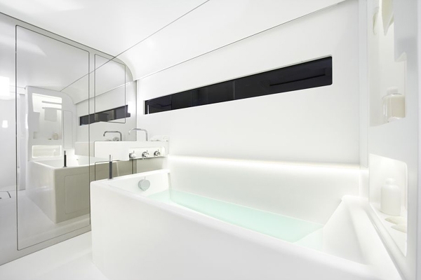 Luxus Wohnwagen innen design badewanne a-cero
