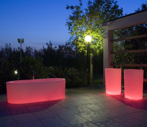 Moderne Badewannen LED Beleuchtung outdoor Antonio Lupi OIO