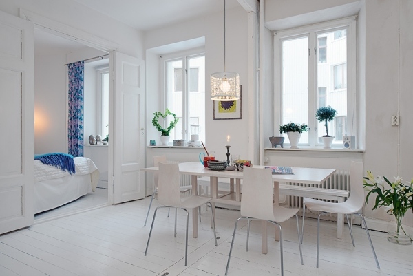 Moderne Wohnung Minimalismus-Möbel Design Weiß puristisch