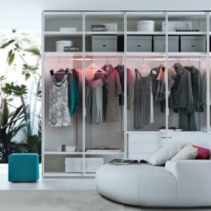 Mädchen Zimmer-großer Luxus Kleiderschrank Glastüren Regalsystem