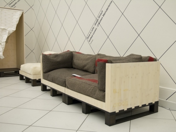 Möbeldesign recycelte-Euro paletten Sitzmöbel