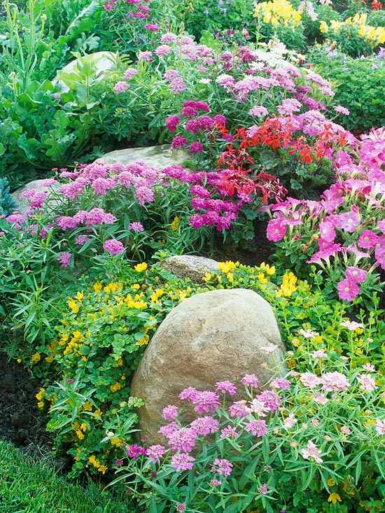 Regeln Gartengestaltung farben blumen wiederholen lila töne