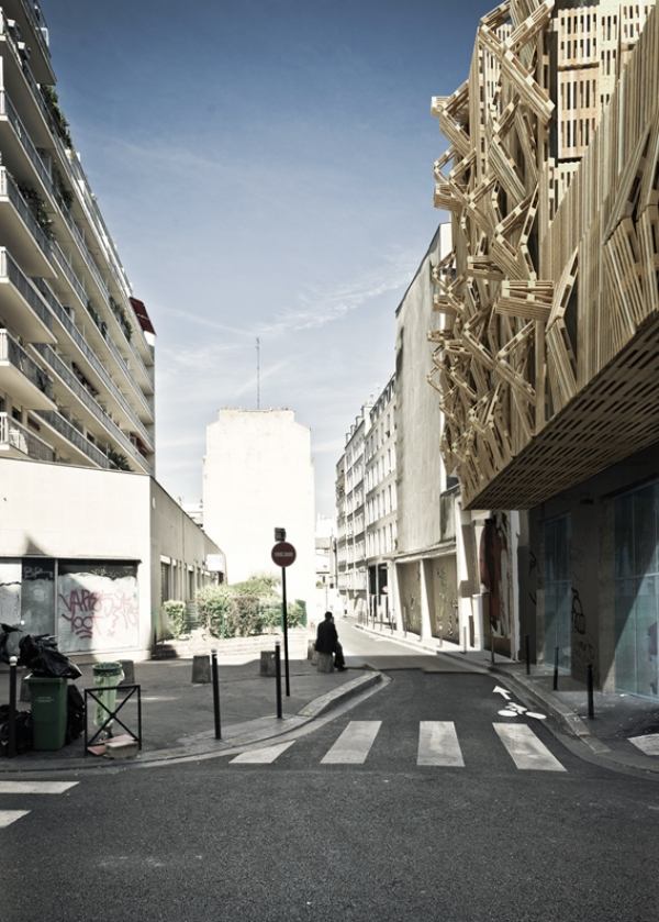 Rue Amelot Paris Paletten-Haus Architektur