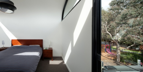  Schlafzimmer Glasfassade Doppelbett